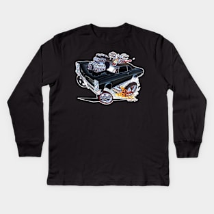 GOATINATOR 1967 GTO Black Kids Long Sleeve T-Shirt